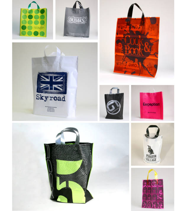 Supple handles plastic carrier bags